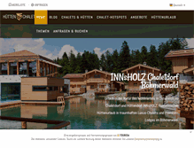 Tablet Screenshot of huetten-chalets.com